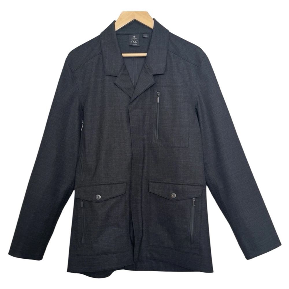 Snow Peak x Nau Hokkaido Blazer Jacket Full Zip Mens Medium Gray